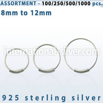blk289 nose hoop silver 925 nose