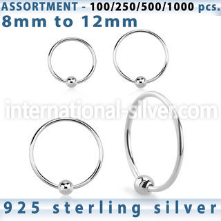 blk290 nose hoop silver 925 nose