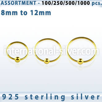 blk292 nose hoop silver 925 nose