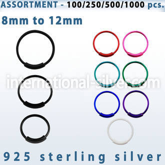 blk293 nose hoop silver 925 nose