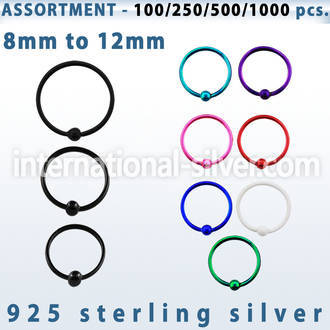 blk294 nose hoop silver 925 nose