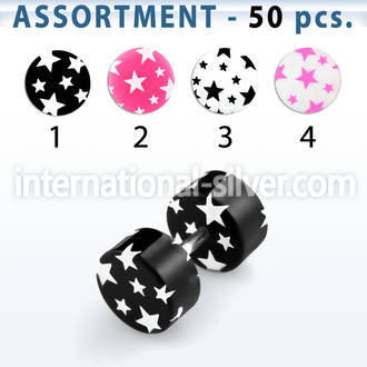 blk307 cheaters  illusion plugs and tapers acrylic body jewelry belly button