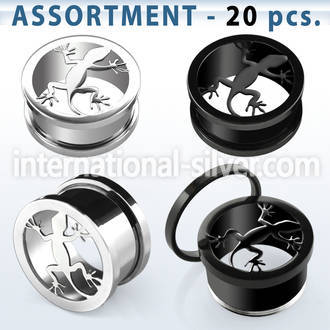blk313 tunnels gauges anodized surgical steel 316l ear lobe