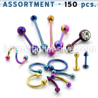 blk37 labrets lip rings anodized surgical steel 316l belly button