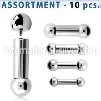 blk388 straight barbells surgical steel 316l tongue