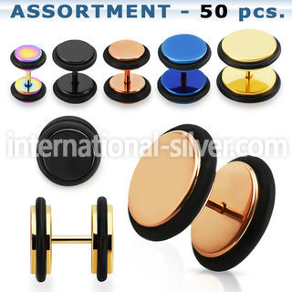 blk390 cheaters  illusion plugs and tapers anodized surgical steel 316l belly button