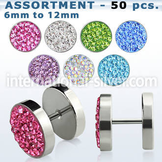 blk407 cheaters  illusion plugs and tapers surgical steel 316l belly button