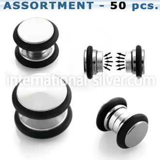 blk410 cheaters  illusion plugs and tapers surgical steel 316l belly button