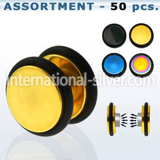 blk412 cheaters  illusion plugs and tapers anodized surgical steel 316l belly button