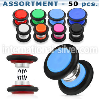 blk414 cheaters  illusion plugs and tapers acrylic body jewelry belly button