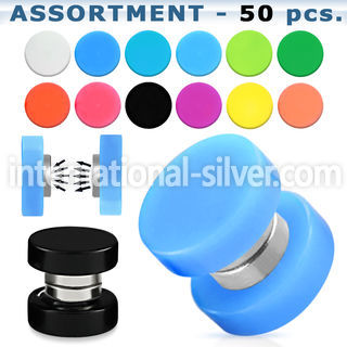 blk416 cheaters  illusion plugs and tapers acrylic body jewelry belly button