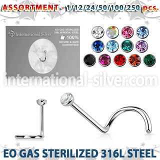 blk483 l shape nose studs surgical steel 316l nose