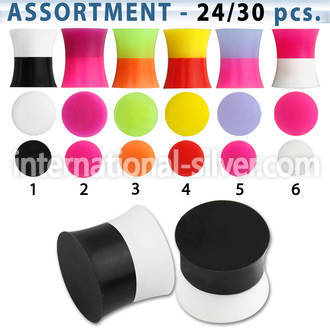 blk504 plugs gauges silicon body jewelry ear lobe