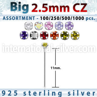 blk522 bend it to fit nose studs silver 925 nose