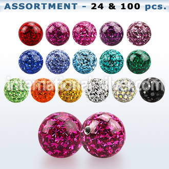 blk671 multi crystal ferido balls resin cover