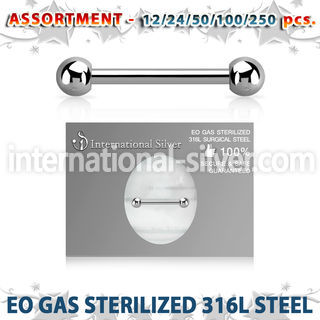 blk679 surgical steel barbell eo gas sterilized 4mm balls