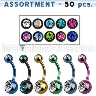 blk80 belly rings anodized surgical steel 316l belly button