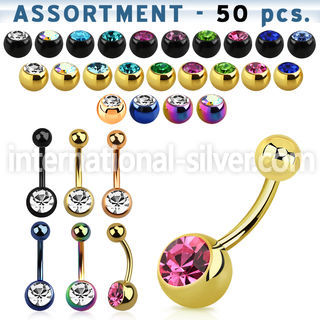 blk80b belly rings anodized surgical steel 316l belly button