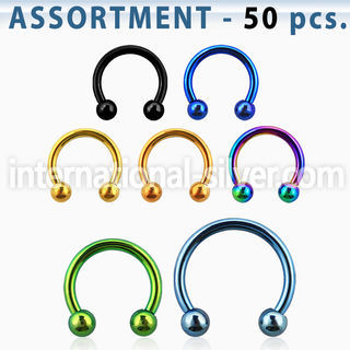 blk81 horseshoes anodized surgical steel 316l belly button