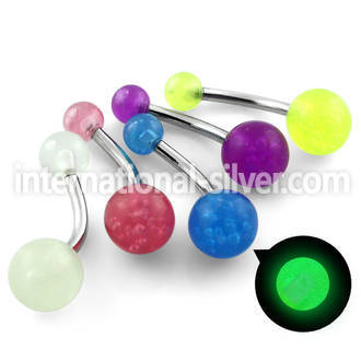bnbgl belly rings surgical steel 316l with acrylic parts belly button
