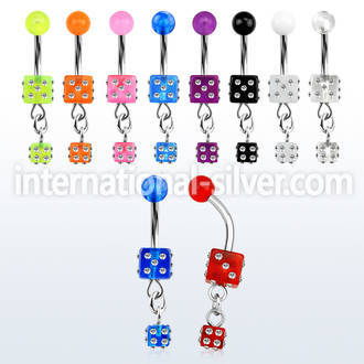 bndidc belly rings surgical steel 316l with acrylic parts belly button