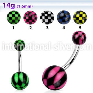 bndxa belly rings surgical steel 316l with acrylic parts belly button