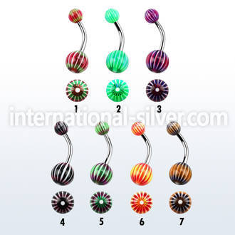 bndxd belly rings surgical steel 316l with acrylic parts belly button