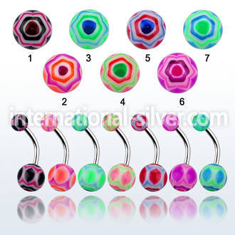 bndxf belly rings surgical steel 316l with acrylic parts belly button