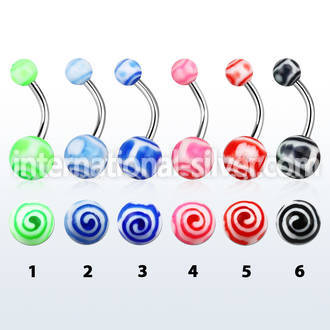 bndxg belly rings surgical steel 316l with acrylic parts belly button