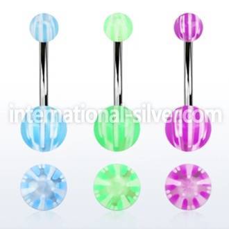 bndxw steel belly banana w acrylic balls w a star pattern