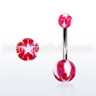 bndxz steel belly banana w balls w a red white star pattern