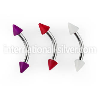 bneacn micro curved barbells surgical steel 316l with acrylic parts eyebrow