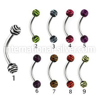 bnedxj micro curved barbells surgical steel 316l with acrylic parts eyebrow