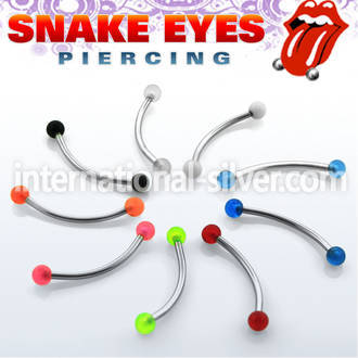 bnevbl micro curved barbells surgical steel 316l with acrylic parts eyebrow