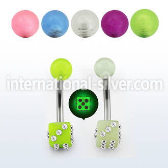 bngldic belly rings surgical steel 316l with acrylic parts belly button