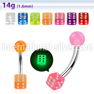 bngldic belly rings surgical steel 316l with acrylic parts belly button