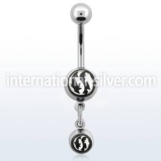 bnlgr7 belly rings surgical steel 316l with acrylic parts belly button