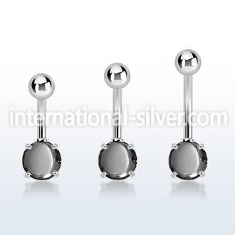 bnrdhm steel belly banana w prong set hematite stone