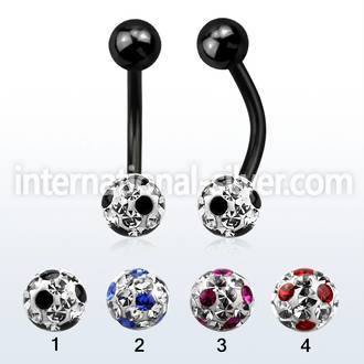 bntfr6a belly rings anodized surgical steel 316l belly button