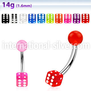 bnuvdi belly rings surgical steel 316l with acrylic parts belly button