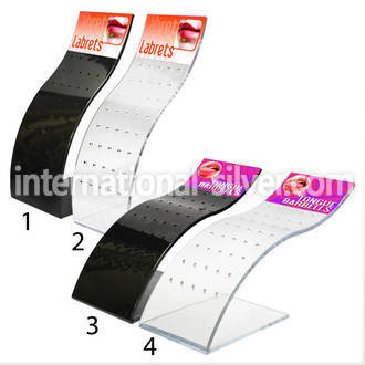 br1 displays acrylic body jewelry belly button