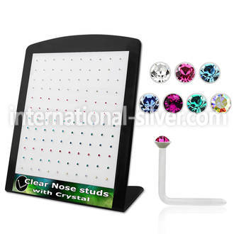 brac12 l shape nose studs acrylic body jewelry nose