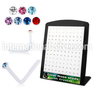 brac4 l shape nose studs acrylic body jewelry nose