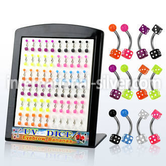 brdi3 micro curved barbells surgical steel 316l with acrylic parts eyebrow