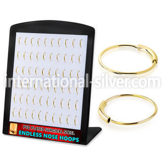 brend2 surgical steel nose ring hoops gold pvd display 60