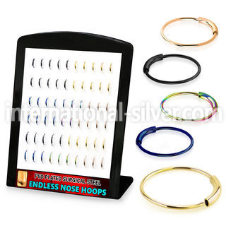 brend5 pvd surgical steel endless nose ring hoops mixed