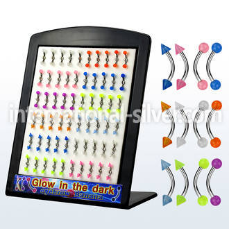 brgl3 micro curved barbells surgical steel 316l with acrylic parts eyebrow