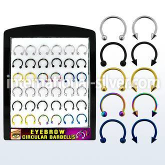 brmix22 horseshoes anodized surgical steel 316l belly button