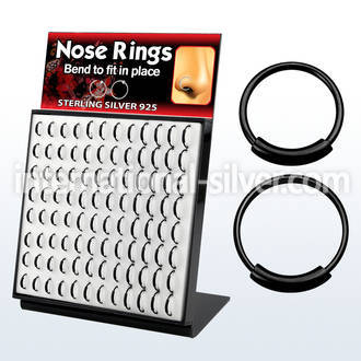 brnhmx16 nose hoop silver 925 