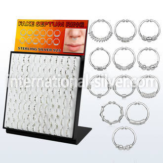 brnhmx18 fake illusion body jewelry silver 925 septum